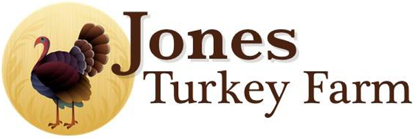 Logo of Jones Turkey Farm featuring a stylized turkey on a golden background, representing quality turkey farming and local produce.